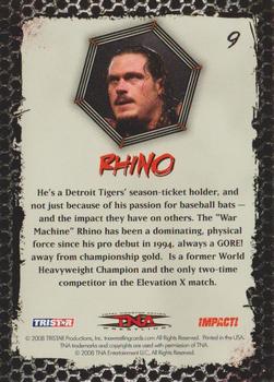 2008 TriStar TNA Impact #9 Rhino  Back