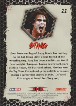 2008 TriStar TNA Impact #11 Sting  Back