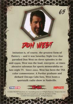 2008 TriStar TNA Impact #65 Don West  Back