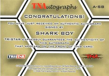 2008 TriStar TNA Impact - Autographs #A-SB Shark Boy  Back