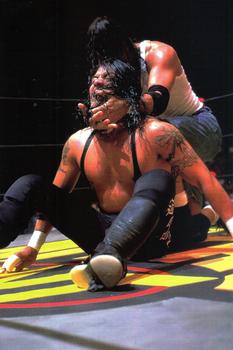 1998 Panini WCW/nWo Photocards #101 Juventud Guerrera vs Billy Kidman Front