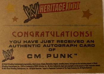 2007 Topps Heritage III WWE - Autographs #NNO CM Punk  Back
