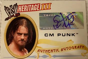 2007 Topps Heritage III WWE - Autographs #NNO CM Punk  Front