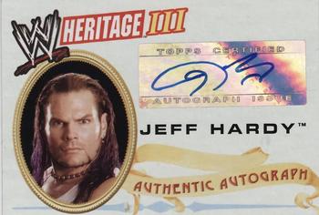 2007 Topps Heritage III WWE - Autographs #NNO Jeff Hardy  Front