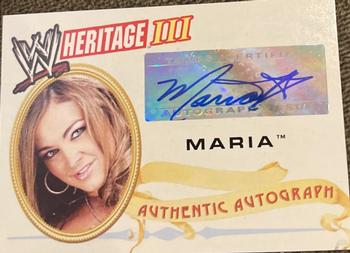 2007 Topps Heritage III WWE - Autographs #NNO Maria  Front