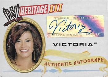 2007 Topps Heritage III WWE - Autographs #NNO Victoria  Front
