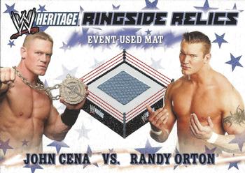 2007 Topps Heritage III WWE - Ringside Relics #NNO Randy Orton vs. John Cena Front