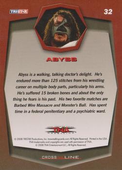 2008 TriStar TNA Cross the Line #32 Abyss  Back