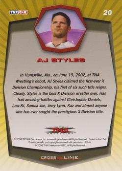 2008 TriStar TNA Cross the Line #20 A.J. Styles  Back