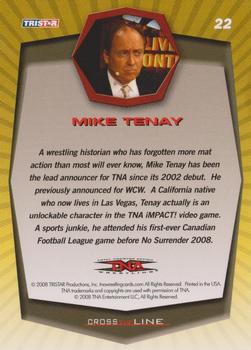 2008 TriStar TNA Cross the Line #22 Mike Tenay  Back
