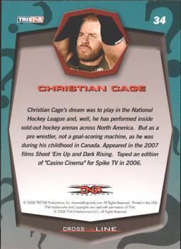 2008 TriStar TNA Cross the Line #34 Christian Cage  Back