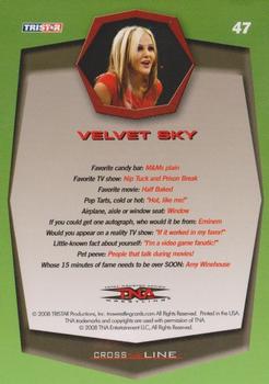 2008 TriStar TNA Cross the Line #47 Velvet Sky  Back