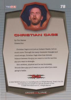 2008 TriStar TNA Cross the Line #78 Christian Cage  Back