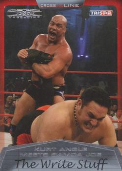 2008 TriStar TNA Cross the Line #80 Kurt Angle / Samoa Joe  Front