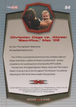 2008 TriStar TNA Cross the Line #84 Christian Cage / Abyss Back