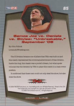2008 TriStar TNA Cross the Line #85 Samoa Joe / A.J. Styles / Christopher Daniels Back