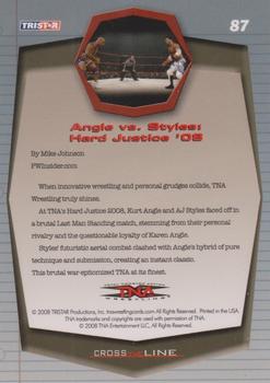 2008 TriStar TNA Cross the Line #87 A.J. Styles / Kurt Angle  Back