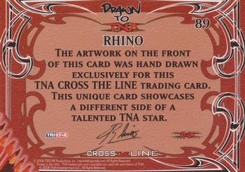 2008 TriStar TNA Cross the Line #89 Rhino  Back