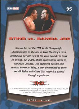 2008 TriStar TNA Cross the Line #95 Sting / Samoa Joe  Back