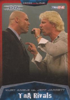 2008 TriStar TNA Cross the Line #96 Kurt Angle / Jeff Jarrett  Front