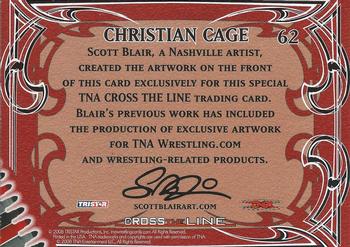 2008 TriStar TNA Cross the Line #62 Christian Cage  Back