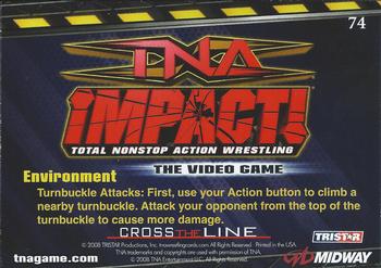 2008 TriStar TNA Cross the Line #74 Kurt Angle  Back