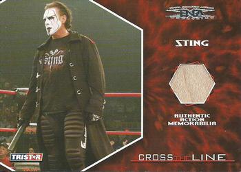 2008 TriStar TNA Cross the Line - Authentic Action Memorabilia #M-S Sting  Front