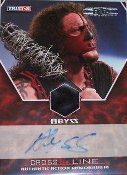 2008 TriStar TNA Cross the Line - Authentic Action Autographed Memorabilia #MAA Abyss  Front