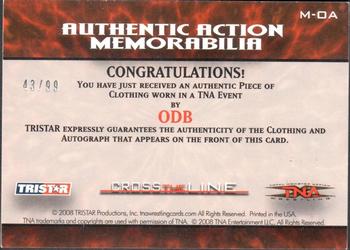 2008 TriStar TNA Cross the Line - Authentic Action Autographed Memorabilia #MOA ODB  Back