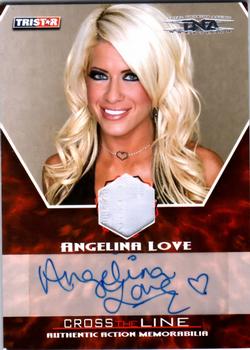 2008 TriStar TNA Cross the Line - Authentic Action Autographed Memorabilia #MALA Angelina Love  Front
