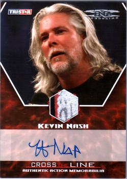 2008 TriStar TNA Cross the Line - Authentic Action Autographed Memorabilia #MKNA Kevin Nash  Front