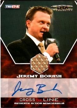 2008 TriStar TNA Cross the Line - Authentic Action Autographed Memorabilia Gold #MJBA Jeremy Borash  Front