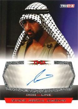 2008 TriStar TNA Cross the Line - Autographs #C-AB Sheik Abdul Bashir  Front
