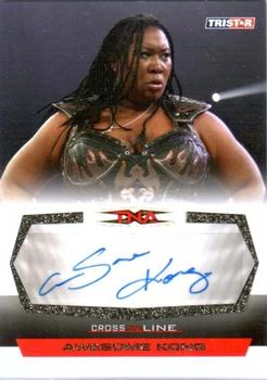 2008 TriStar TNA Cross the Line - Autographs Gold #C-AK Awesome Kong  Front