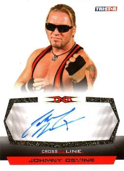 2008 TriStar TNA Cross the Line - Autographs Gold #C-JD Johnny Devine  Front