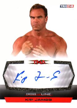 2008 TriStar TNA Cross the Line - Autographs Gold #C-KJ Kip James  Front