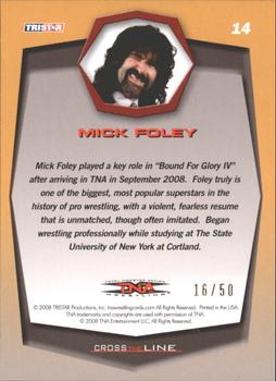 2008 TriStar TNA Cross the Line - Gold #14 Mick Foley  Back