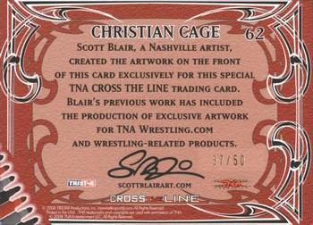 2008 TriStar TNA Cross the Line - Gold #62 Christian Cage  Back