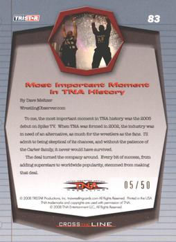 2008 TriStar TNA Cross the Line - Gold #83 Most Important Moment in TNA History  Back