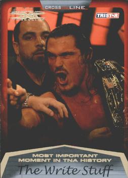 2008 TriStar TNA Cross the Line - Gold #83 Most Important Moment in TNA History  Front