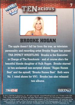 2012 TriStar Impact TNA TENacious #7 Brooke Hogan Back
