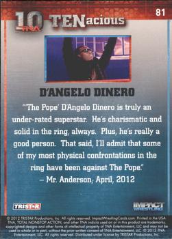 2012 TriStar Impact TNA TENacious #81 D'Angelo Dinero Back