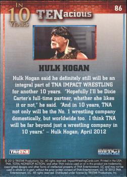 2012 TriStar Impact TNA TENacious #86 Hulk Hogan Back