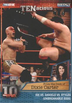 2012 TriStar Impact TNA TENacious #92 Joe vs. Daniels vs. Styles / (Unbreakable 2005) Front