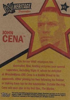2006 Topps Heritage II WWE - Raw vs. Smackdown #V1 John Cena  Back