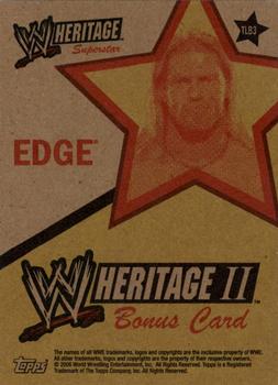 2006 Topps Heritage II WWE - Tin #TLB3 Edge  Back