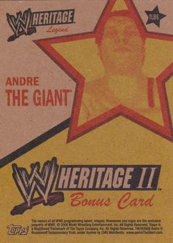 2006 Topps Heritage II WWE - Tin #TLB6 Andre The Giant  Back