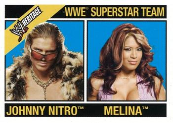 2006 Topps Heritage II WWE - Toppers #B5 Johnny Nitro & Melina Front