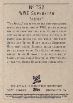 2006 Topps Heritage II WWE - Turkey Red Superstars #TS2 Batista  Back