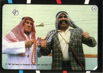 1985 O-Pee-Chee WWF Pro Wrestling Stars - Stickers #14 Freddy Blassie / Iron Sheik Front